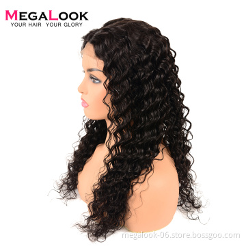 Dropshipping 32 Inch Malaysian Deep Wave Humain Hair 4X4 Lace Front Lacefront Wigs In Dubai